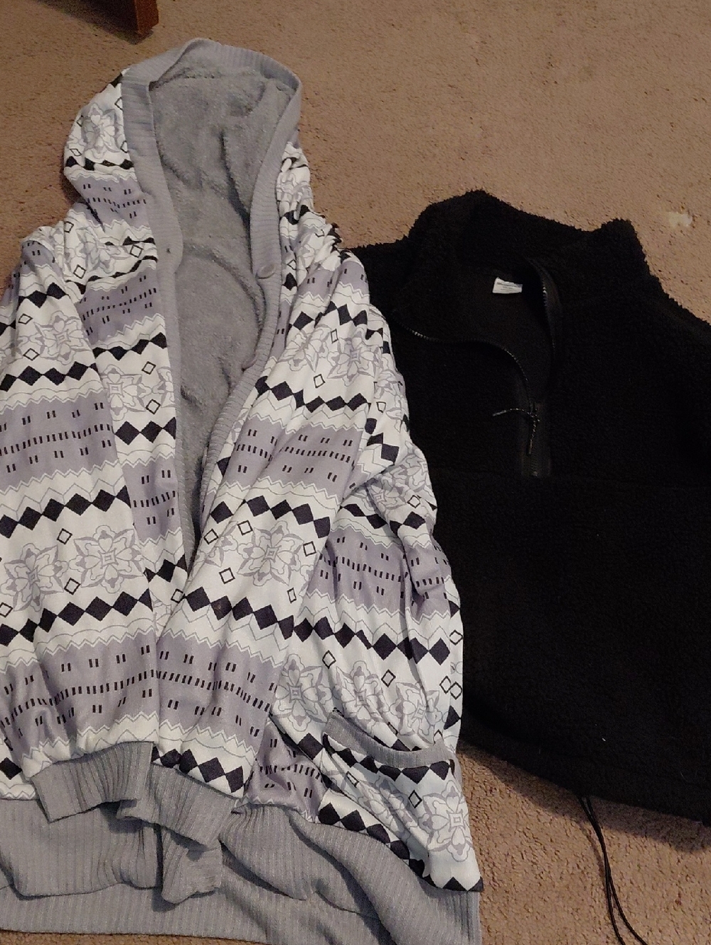 2 Fuzzy Lined Sweaters